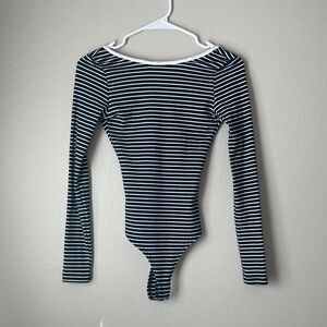 COMMENSE Striped Bodysuit